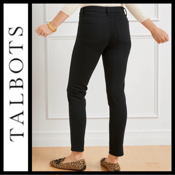 NWOT Talbots Flawless Slim Ankle Black Jeans - Picture 2 of 7